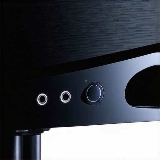 Advanced Class D Amplifier Close-up of modern Class D amplifier with sleek finish and illuminated controls