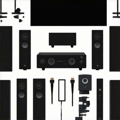 High-End Home Audio System Setup for 2024 Modern home theater with speakers, media hub, and calibration tools
