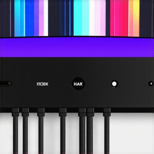 A high-tech home media hub with organized cables and smart integration devices