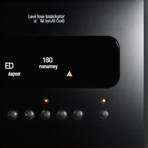 Modern AV Receiver with Low Latency Features A sleek, modern AV receiver highlighting wireless protocol support for low latency audio streaming.
