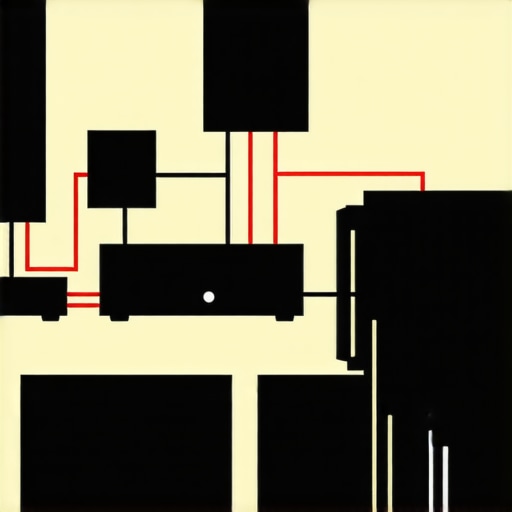 Illustration of a well-organized home audio wiring diagram with proper grounding and cable management.