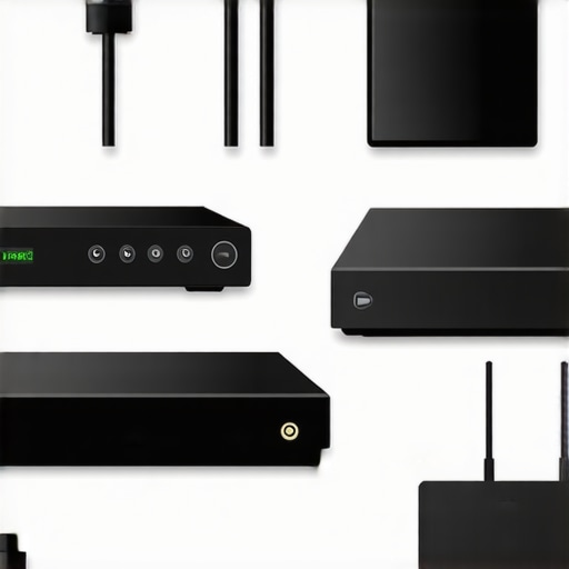 Visual of a well-organized home theater with shielded cables and Wi-Fi router placement.