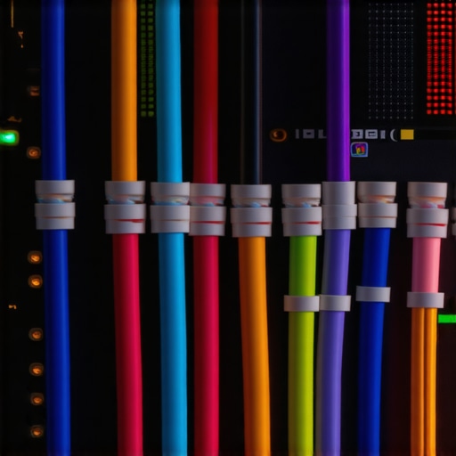 A detailed view of home audio equipment connections and displays