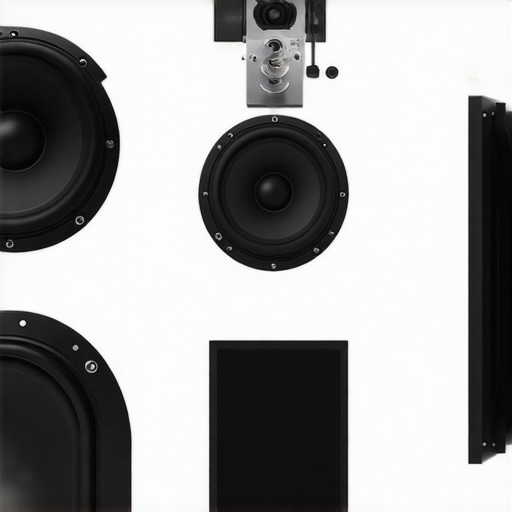Detailed image showing internal construction and damping features of vibration-free in-wall speakers.