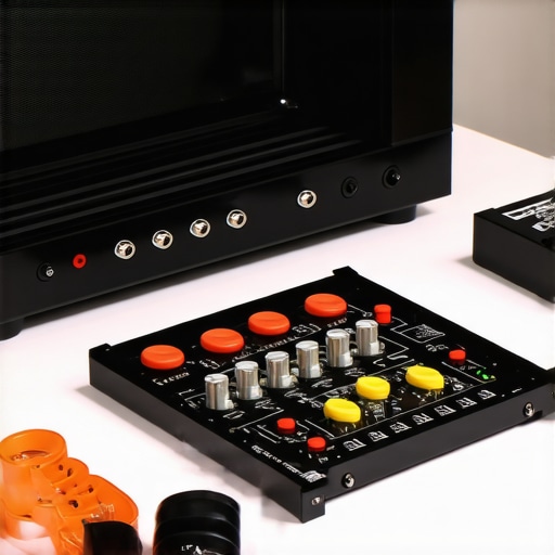 Professional Home Theater Calibration Tools Technician using calibration tools to optimize a home theater setup