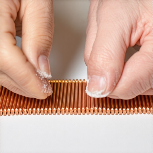 Cleaning Copper Wires for Better Sound Person carefully cleaning copper speaker wire ends with sandpaper and alcohol
