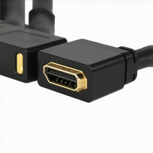 Close-up image showing HDMI connectors with emphasis on quality and signal integrity