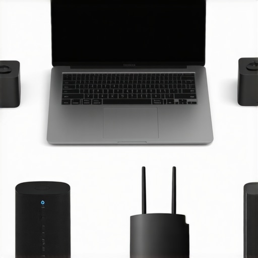 Optimized Bluetooth Setup in Home Office A clean home office with device placement minimizing wireless interference.
