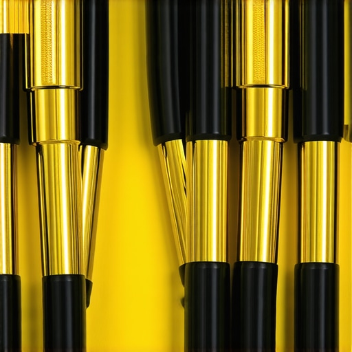 Premium Speaker Cable Connections High-quality speaker cables with gold-plated connectors showing proper connection techniques
