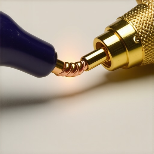 Proper soldering technique for RCA connectors Close-up image of soldering copper wire onto an RCA connector