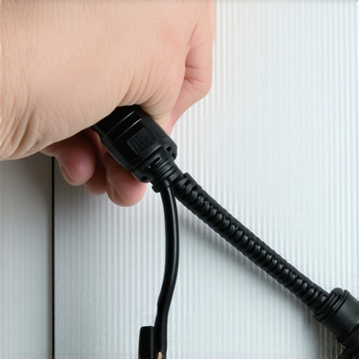 Person tightening speaker cables into a receiver to ensure a secure connection