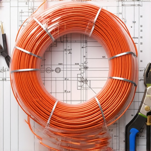 Close-up of 12-gauge speaker wire and backyard installation plans.