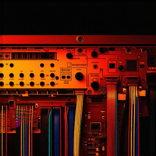 Close-up of heat stress and cable congestion on an AV receiver rear panel