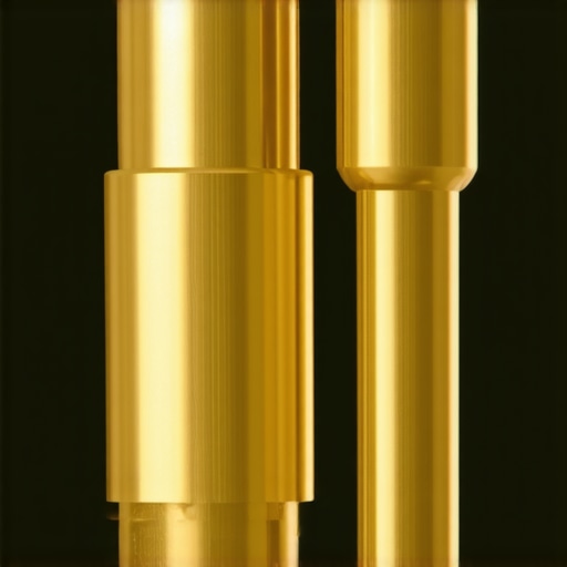 A close up of a high quality speaker cable with gold plated banana plug