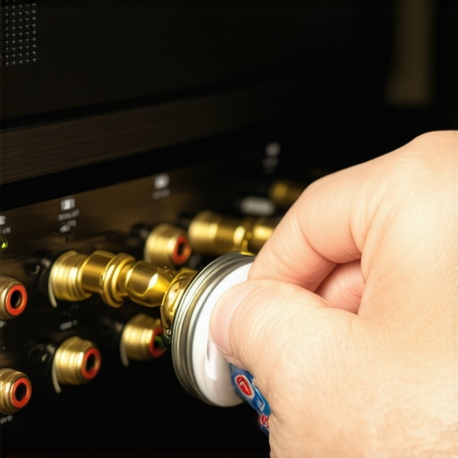 Cleaning AV Receiver Binding Posts Hand cleaning gold-plated speaker terminals on an AV receiver