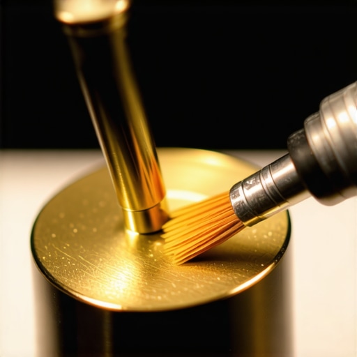 Close up of cleaning audio terminals to improve sound quality