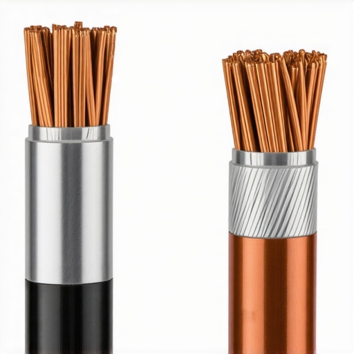 Close up comparison of CCA and OFC speaker wire strands