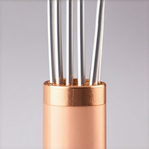 Close-up showing the difference between CCA and pure copper speaker wire conductivity.