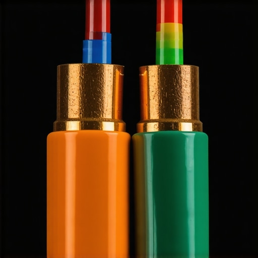 Comparison of oxidized green copper wire and clean shiny copper wire for speaker connections.