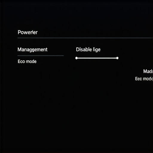 On-screen menu of an AV receiver showing power saving and eco mode settings being adjusted for better performance.