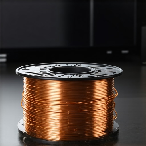 Close-up of stranded copper speaker cable for home theater setup.