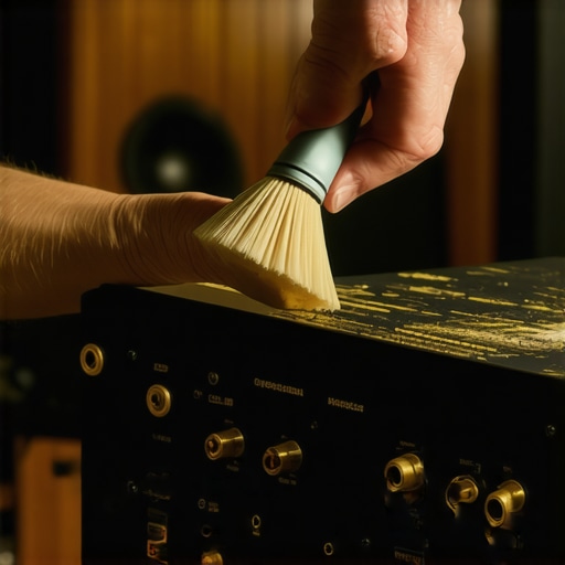 Maintaining AV Receiver Connections Cleaning dust and checking connections on the back of an AV receiver