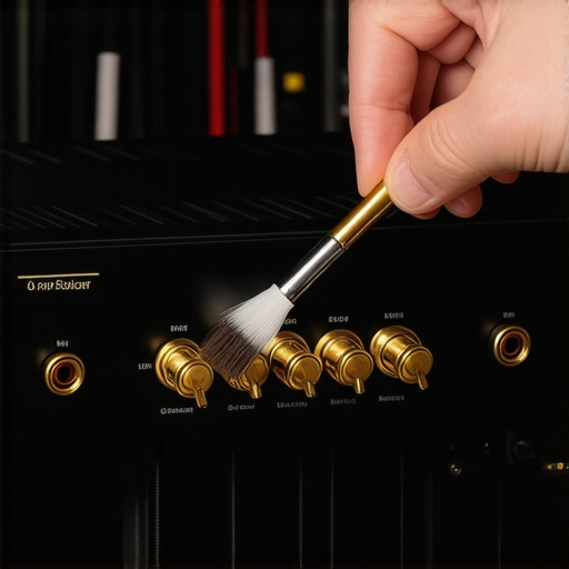 Cleaning speaker terminals on an AV receiver for better sound quality