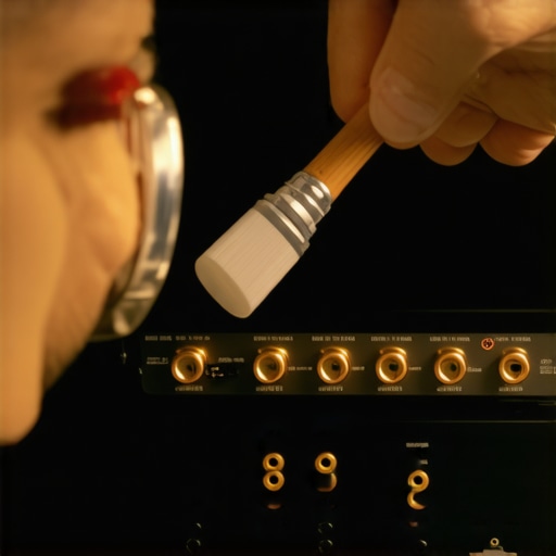 Cleaning oxidation from gold-plated speaker terminals on a receiver