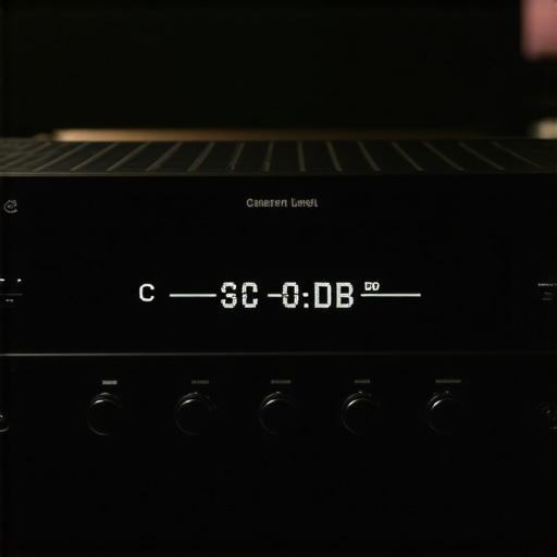 Adjusting the center channel levels on an AV receiver for better dialogue clarity.