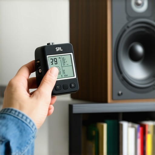Using a sound pressure level meter to calibrate home theater speakers