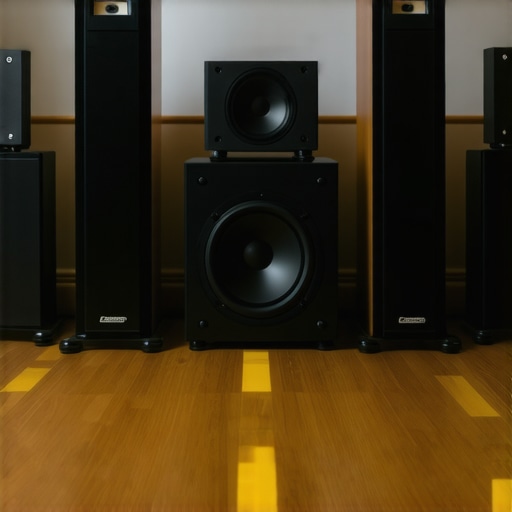 Floorstanding speakers positioned away from walls for better soundstage