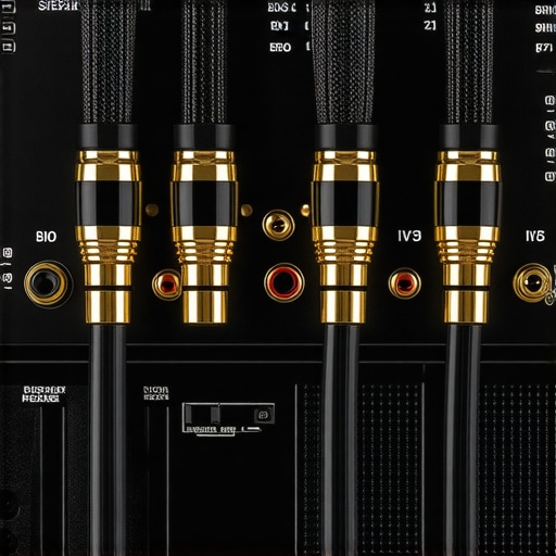Optimizing AV Receiver Connections Close-up of speaker cables and terminals on an AV receiver for better crossover performance.