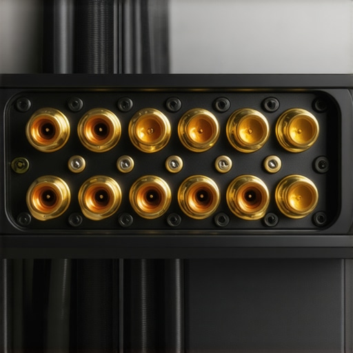 Organized AV Receiver Terminals High-quality speaker cables connected to an AV receiver back panel