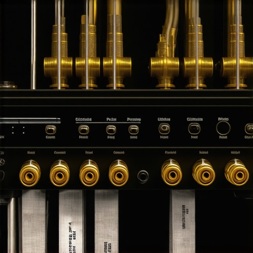 Neatly labeled speaker cables and HDMI inputs on the back of an AV receiver.