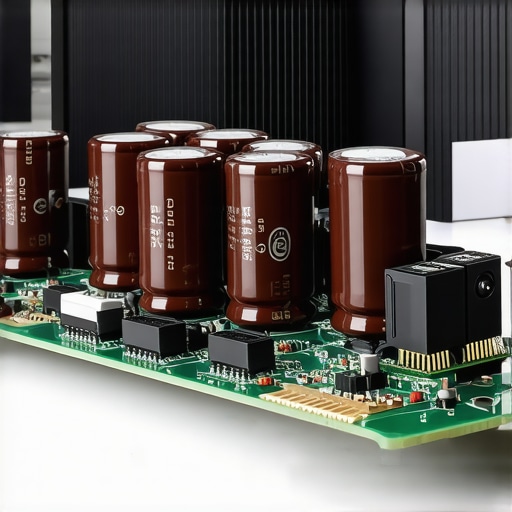 Professional Maintenance of AV Component Internals Close-up of clean electronic components and heat sinks inside a high-end audio amplifier
