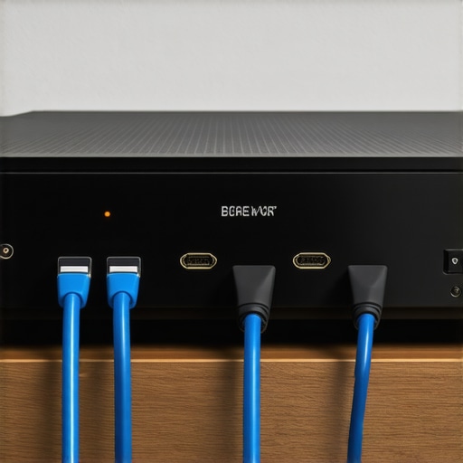 Professional Media Hub and Receiver Connection Dedicated media hub connected to AV receiver via Ethernet for high-bitrate audio.