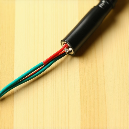 Professional Speaker Wire Splice vs Wire Nuts Close-up of a properly soldered and heat-shrunk speaker wire connection.