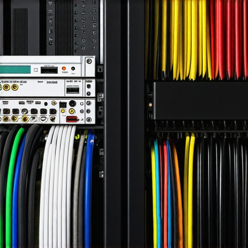 Clean and organized home theater cables showing separate paths for power and audio signals
