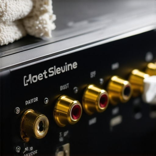 Cleaning audio terminals with contact cleaner to prevent oxidation